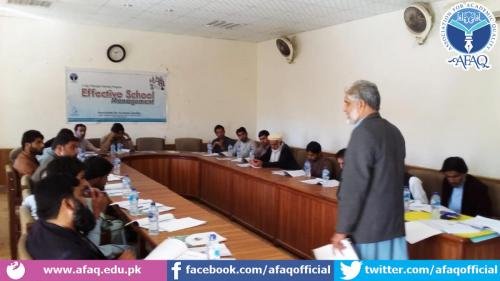 ESM training program was conducted by AFAQ&rsquo;s Quetta office