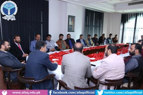 AFAQ&rsquo;s CEO meeting with school representatives in Mirpur